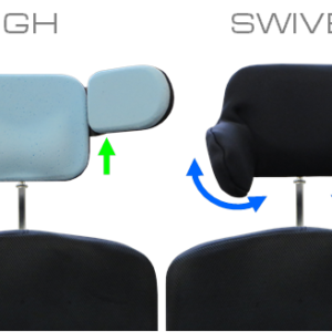 Swing-wing Headrest pad multi-functions